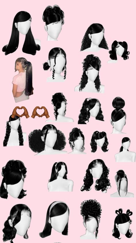 If u need help finding hairstyles here go some. Cute Hairstyles For Mannequin Heads, Hair Styles Chart, Hairstyles To Do On Mannequin Heads, Hairstyles For Mannequin Heads, Virtual Hairstyles, Cute Hairstyles For School, Y2k Hairstyles, School Fit, Hairstyle Inspo