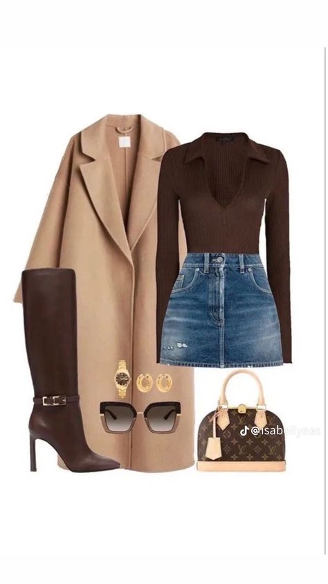 Stile Casual Chic, Chique Outfits, Mode Ootd, Elegantes Outfit, A Skirt, Looks Chic, Lookbook Outfits, Winter Fashion Outfits, Polyvore Outfits