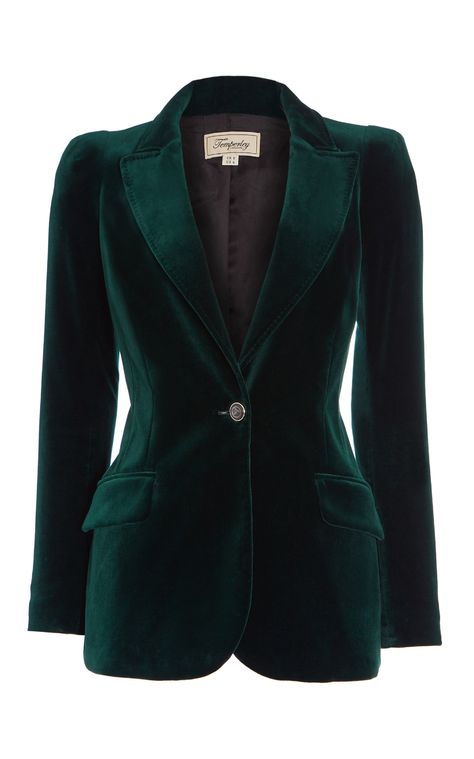 Velvet Jacket Outfit, Embroidered Tulle Dress, Vogue Dress, Velvet Trousers, Temperley London, Velvet Fashion, Velvet Jacket, Tailored Jacket, Elegant Outfit