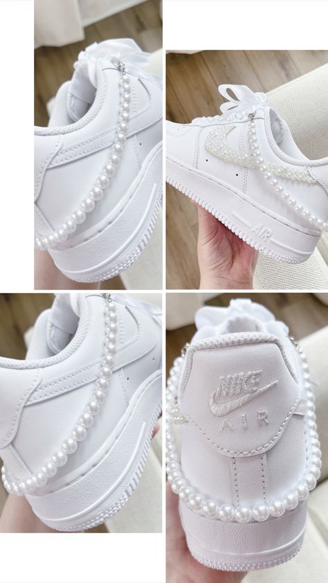 Wedding Dresses Sneakers, Bride Airforce 1, Wedding Reception Sneakers, Quince Court Gift Ideas, Wedding Sneakers For Bride And Groom, Wedding Tennis Shoes Brides, Reception Shoes For Bride, Wedding Outfit Change Bride, Bride Tennis Shoes