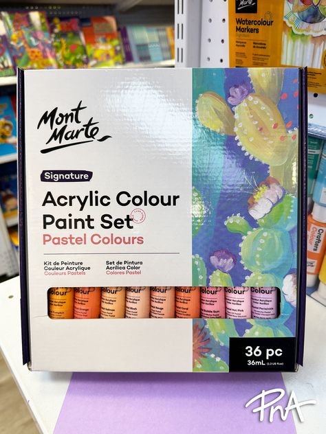 The Mont Marte Acrylic Colour Paint Set comes in your favorite pastel shades. These paints are rich, creamy, and dry to a semi-matte finish. They also dry quickly, allowing you to layer without mixing colours.

This dreamy set is available at PNA Cape Gate for only R449.99.

*Please note that items are available at selected PNA stores and prices may vary. Mont Marte Acrylic, Mixing Colours, Pastel Shades, Paint Set, Acrylic Colors, Paint Colors, Gate, Color Mixing, Cape