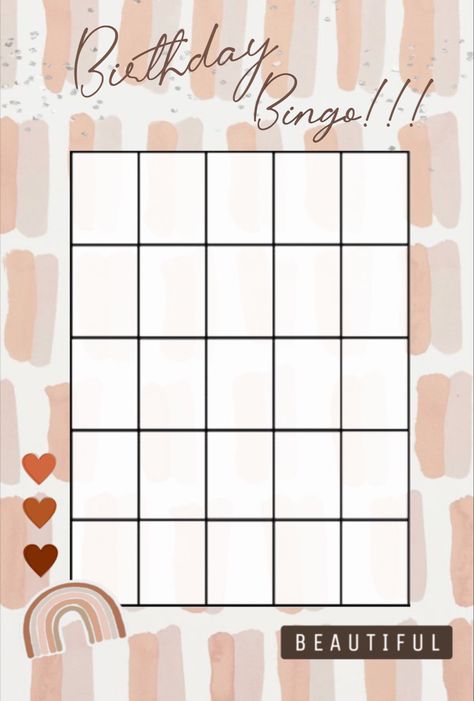 #birthdaytemplate #bingo #instagramtemplate #birthday #cool Birthday Bingo Template, Bingo Template Instagram, Birthday Bingo, Bingo Template, Cricut Birthday, Birthday Post, Birthday Post Instagram, Bingo Board, Virtual Party