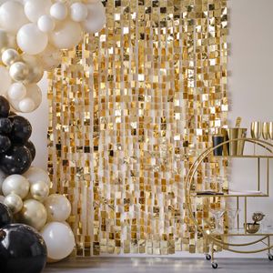 Champagne Gold Sequin Hanging Backdrop Decoration | Ellie and Piper Hanging Backdrop, Shimmer Wall Backdrop, Sequin Wall, Party Photo Backdrop, Ginger Ray, Photo Booth Prop, Sequin Backdrop, Shimmer Wall, Gold Party Decorations