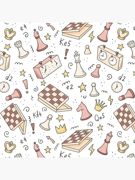 Chess Club Aesthetic, Chess Doodle, Chess Journal, Chess Pieces Drawing, Chess Drawing, Conversational Prints, Chess Club, Sketch Videos, Game Themes