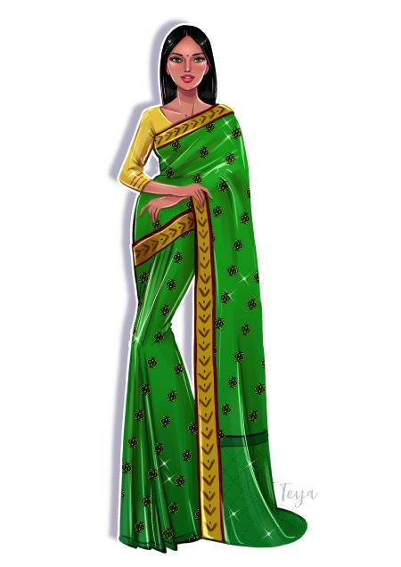 Saree Drawing Illustration, Saree Illustration Fashion Sketch, Saree Sketches Fashion Illustration, Sari Sketch, Saree Drawing Sketches, Saree Illustration Sketch, Indian Dress Drawing, Sari Drawing, Saree Fashion Illustration