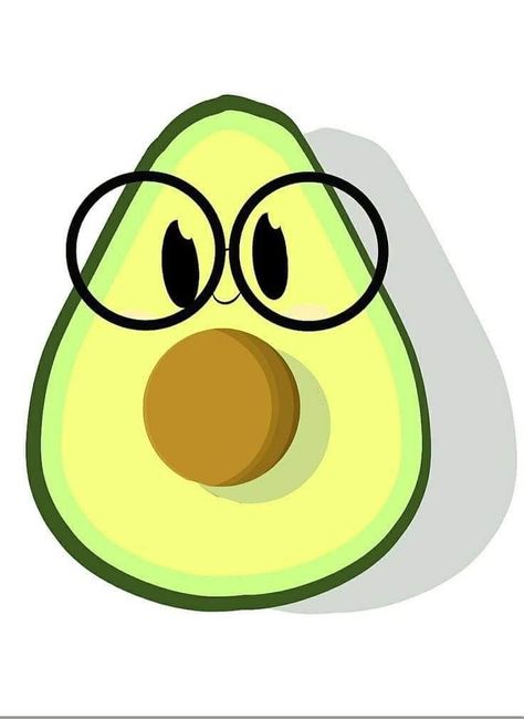 Avocado Illustration Cute, Avocado Cute Art, Avocado Drawing Cute, Avocado Cartoon Cute, Cute Avocado Drawing, Avocado Clipart, Kid Core Outfits, Avocado Illustration, Cartoon Avocado