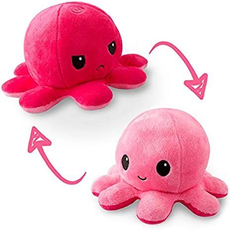 The Original Reversible Octopus Plushie | TeeTurtle’s Patented Design | Light Pink and Dark Pink | Show your mood without saying a word! https://amzn.to/3W6A1HB Flip Octopus Plush, Flip Octopus, Tiny Octopus, Reversible Octopus, Happy Lights, Octopus Plush, Different Emotions, Unicorn Plush, Anime Child