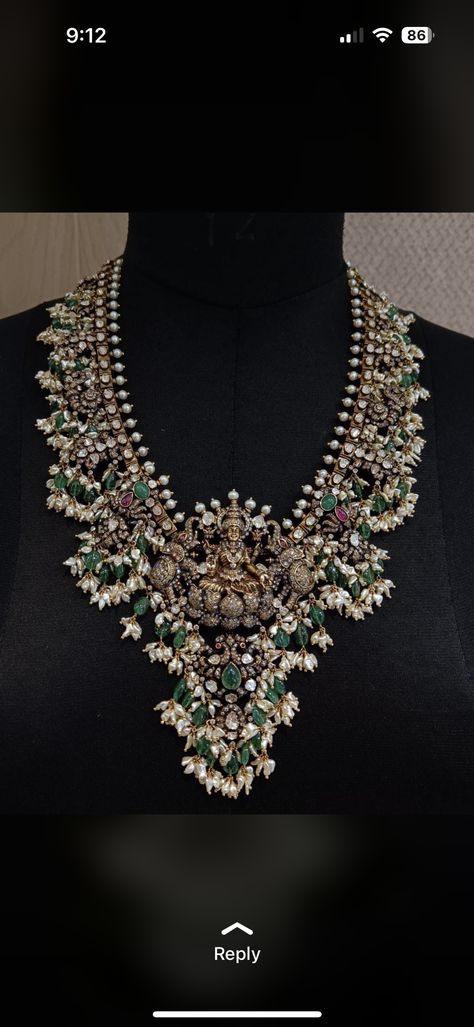 Kundan Tussi Necklace, Gutta Pusalu Jewellery, Victorian Sets, Victoria Jewellery, Guttapusalu Haram, Temple Jewellery Earrings, Jewelry Necklace Simple, Gutta Pusalu, Bridal Diamond Necklace