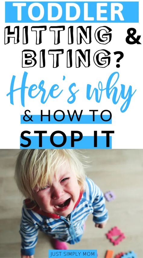 8 Reasons Your Toddler is Hitting or Biting and How to Stop It. Aggressive Toddler, Hitting Toddler, Toddler Speech, Child Behavior, Toddler Parenting, Parent Advice, Raising Teenagers, Behaviour Strategies, Toddler Biting