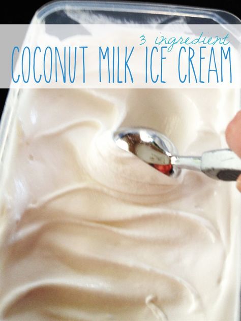 3 Ingredient Coconut Milk Ice Cream / Dairy Free Ice Cream Dairy Free, Lekker Resepte, Paleo Ideas, Coconut Milk Ice Cream, Ice Scream, Coconut Milk Recipes, Dairy Free Ice Cream, Milk Ice Cream, Kolaci I Torte