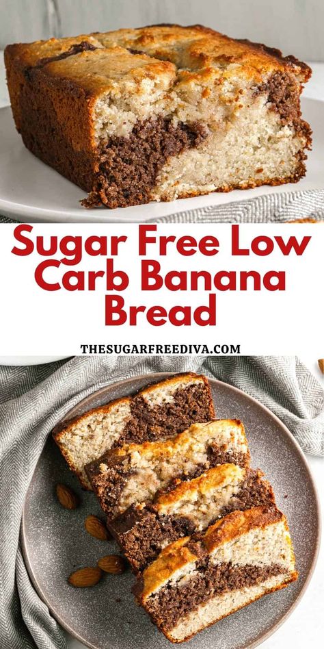 Healthy Low Carb Banana Bread, Low Carb Banana Bread Almond Flour, No Carb Banana Bread, Low Carb Banana Recipes Healthy, Bread Recipes For Diabetics Low Carb, Lower Carb Banana Bread, Low Cholesterol Banana Bread, Low Carb Banana Desserts, Banana Keto Dessert