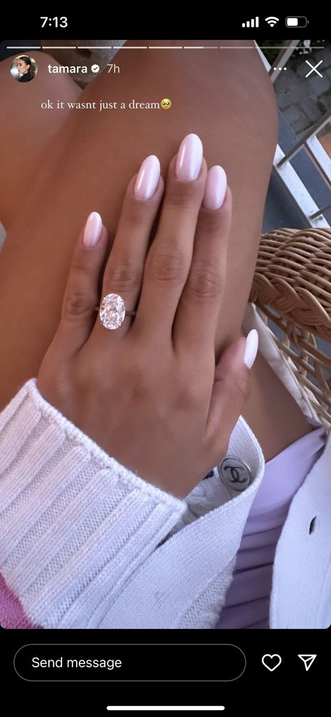 Emma Macdonald Engagement Ring, Emma Mcdonald Ring, Wedding Ring Nails, 4ct Diamond Ring, Huge Oval Engagement Ring, Big Oval Wedding Rings, Engagement Rings Huge, Huge Engagement Rings, Huge Diamond Rings