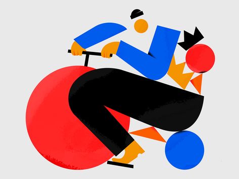 Character Design Animation, Bike Design, Flat Illustration, Illustration Character Design, Editorial Illustration, 로고 디자인, Motion Design, Character Illustration, Collage Art