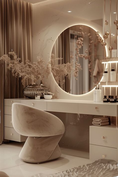 beauty room design  room ideas for small rooms  room  decor ideas  room decor Stylish Room Decor, Dressing Room Decor, Beautiful Bedroom Decor, Home Hall Design, Interior Design Your Home, Dressing Table Design, Classy Bedroom, تصميم للمنزل العصري, Vanity Ideas