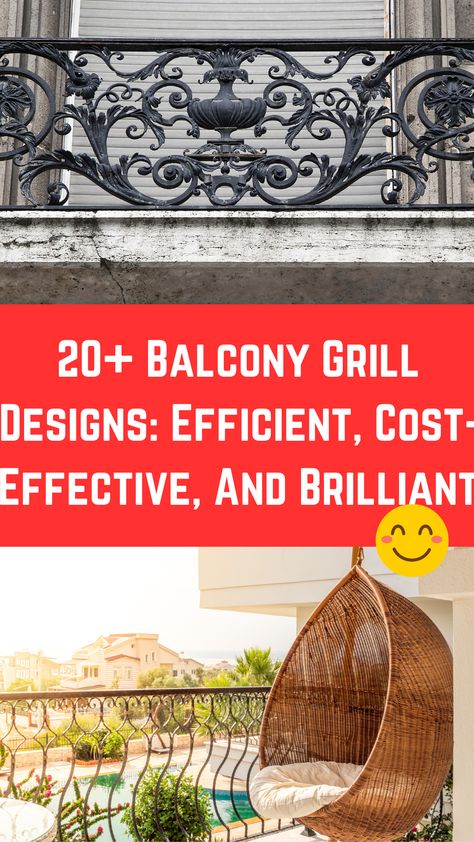 20+ Balcony Grill Designs: Efficient, Cost-Effective, And Brilliant Grill Designs, Beautiful Balcony, Balcony Grill, Balcony Grill Design, Grill Design, Small Balcony, Bbq Grill, A Blessing, Balcony