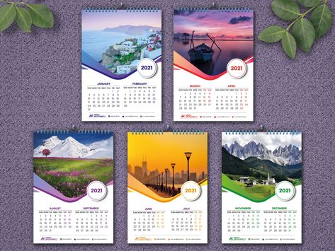 Wall Calender 2021 - Calender Design by Noor Muhammad Calendar Design Layout, Wall Calender, Wall Calendar Design, Calendar Design Template, 달력 디자인, Adobe Photo, Calendar Layout, Adobe Illustrator Graphic Design, Business Card Design Creative