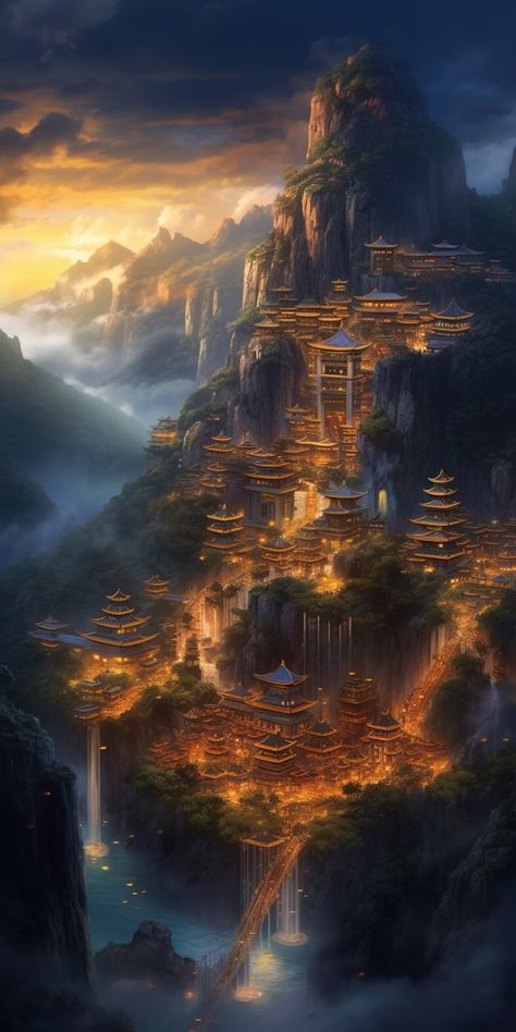 Prompt: Mystical ancient fantastic city among mountains, realistic style #ai #midjourney #city #mountains #fantastics Elven Mountain City, Ancient Fantasy City Concept Art, Mountain Temple Fantasy Art, Castle In The Desert, Snowy Mountain City Fantasy Art, Dnd Mountain City, Mountain City Concept Art, Mountain Fantasy City, City Built Into Mountain