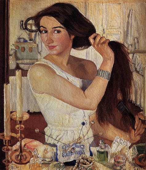 Self portrait, 1909 by Zinaida Serebriakova. I think she looks like a taller, pointy-er me. Zinaida Serebriakova, Giovanni Boldini, Pierre Auguste Renoir, Russian Artists, Russian Art, Wassily Kandinsky, Pics Art, Henri Matisse, Art Movement