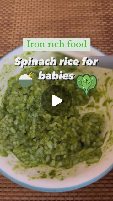 Reesh | Baby food ideas on Instagram: "Spinach rice for babies🥬🍃 9 months old+  Recipe 1. Take 7 to 8 spinach leaves and wash it well  2. Add ghee to a pan  3. Add half onion and saute well. You can add salt if baby is above one year  4. Now add the leaves,add little water and saute until well cooked  5. Turn off the stove let it cool and grind it into smooth paste  6. Add this to boiled rice,mash well and serve to baby  It’s a very simple and iron rich recipe. Make this for your baby today and share your feedback❤️  Swipe left and follow me for more baby food recipes👩‍🍼  #babyfoodrecipes #babyfoodideas #babylunch #babybreakfast #babydinner #babyporridge #babypuree #babyfoodie #babysolid  Does your baby like spinach?" Baby 8 Months Food, Spinach Recipes For Baby, 2 Year Baby Food Recipes, Food Ideas For 9 Month Old Baby, Recipes For 1 Year Baby, Baby Recipes 1 Year, 9 Month Old Baby Food Recipes, Food For 7 Month Old Baby, Baby Food Ideas 1 Year