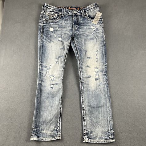 Condition Is New With Tags. Shipped With Usps Ground Advantage. Rock Revival Jeans Mens, Rock Revival Jeans, New Rock, Denim Color, Jeans Mens, Rock Revival, Colored Denim, Rocker, Mens Jeans