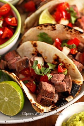 The Best Steak Marinade (Tenderizes Any Cut of Steak!) - Spend With Pennies Steak Taco Recipe, Pork Carnitas Recipe, Steak Marinade Recipes, Carne Asada Tacos, Leftover Steak, Marinated Flank Steak, Carnitas Recipe, Tender Steak, Steak Tacos