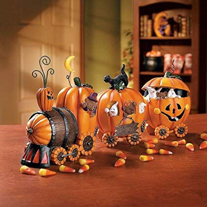 Labu Halloween, Décoration Table Halloween, Halloween Train, Dekorasi Halloween, Adornos Halloween, Manualidades Halloween, Zucca Halloween, Express Train, Pumpkin Halloween Decorations