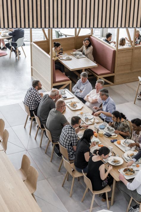 ASICS EMEA Headquarters - Hoofddorp - 13 Canteen Design, Food Court Design, Office Cafeteria, Cafeteria Design, Office Canteen, Staff Lounge, Breakout Space, Office Architecture, Office Tour