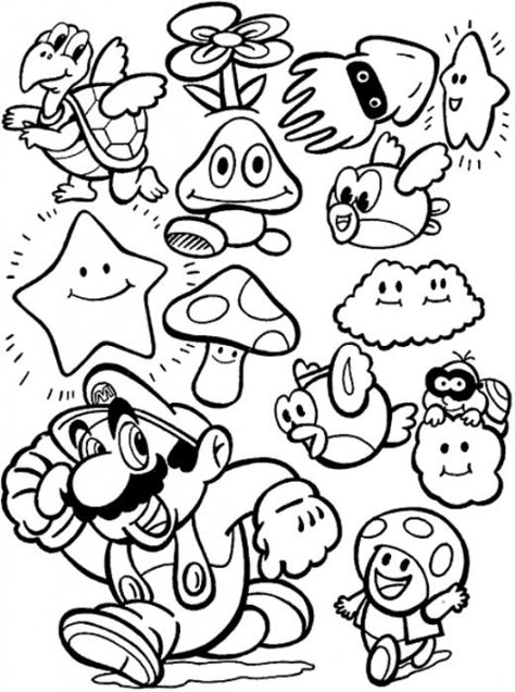 I've done the legwork for you to find the best, most excellent Mario Brothers party ideas on the web! Mario Bros Coloring, Super Mario Bros Party Ideas, Mario And Friends, Friends Coloring Pages, Mario Coloring, Fargelegging For Barn, Super Mario Coloring Pages, Mario E Luigi, Super Mario Bros Party