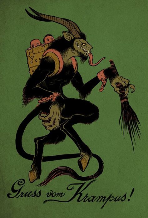 Krampus Legend, Krampus Card, Yule Cat, Christmas Novel, Creepy Christmas, Dark Christmas, School Of Visual Arts, Lost Art, Art Et Illustration