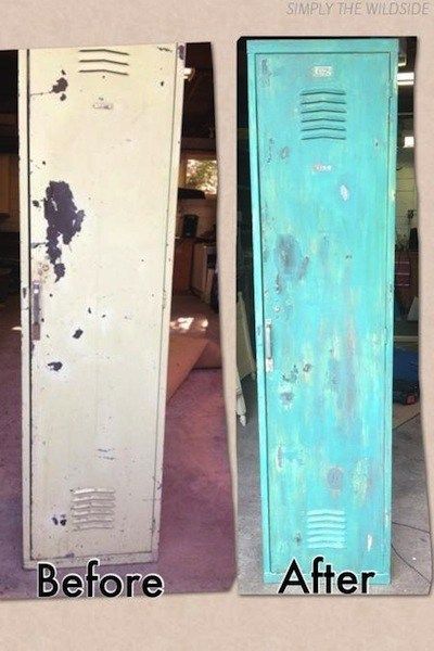 How to bring an old locker back to life | Offbeat Home & Life Van Decor, Vintage Lockers, Steel Cupboard, Locker Decorations, Mud Rooms, Hippy Room, Metal Lockers, Primitive Furniture, Family Ideas