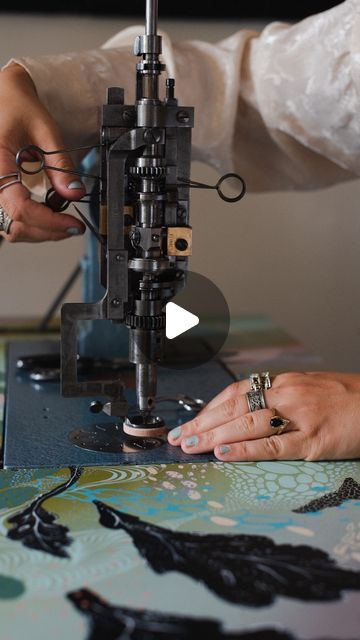 A little bit more about how our vintage embroidery machines work..✨ Everything we make is created on our hand operated machines. We absolutely love the process of working with these machines! Chain Stitch Machine, Chain Embroidery, Love The Process, Chain Stitch Embroidery, Vintage Sewing Machine, Embroidery Machines, Vintage Embroidery, Stitch Embroidery, Custom Embroidery