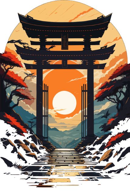 Torii Gate Art -- Choose from our vast selection of Crewneck and V-Neck T-Shirts to match with your favorite design to make the perfect graphic T-Shirt. Pick your favorite: Classic, Boxy, Tri-Blend, V-Neck, or Premium. Customize your color! For men and women. Torii Gate Wallpapers, Japanese Art Aesthetic, Japanese Expressions, Japan Bento, Cartoon Props, Graphics Wallpaper, Japan Wall Art, Pyramids Egypt, Japanese Pop Art