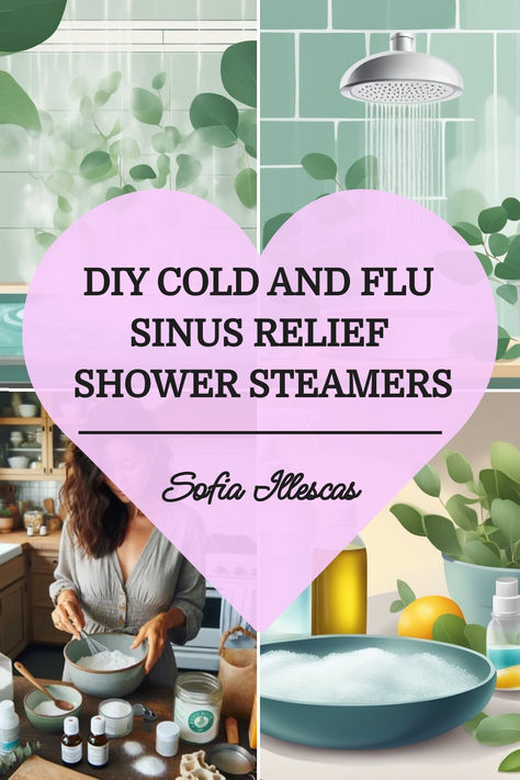 DIY Cold and Flu Sinus Relief Shower Steamers Homemade Shower Steamers Essential Oils, Sinus Shower Steamers, All Natural Shower Steamers, Diy Shower Steamers For Cold, Vicks Shower Steamers Diy, Diy Eucalyptus Shower Steamers, Easy Shower Steamers Diy, Shower Fizzies Diy, Shower Steamer Recipe