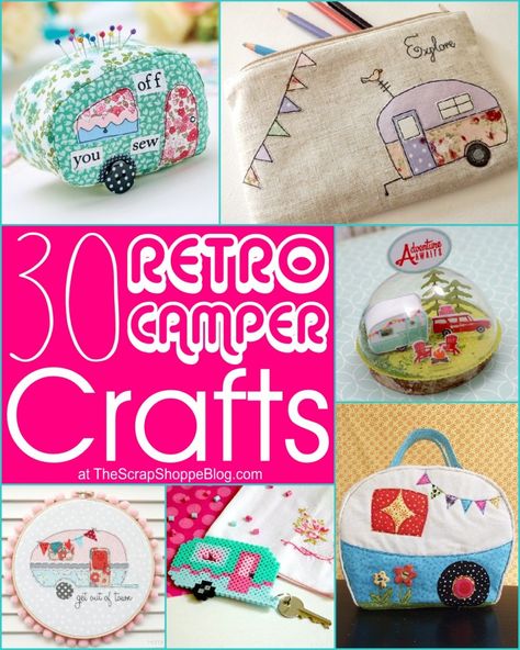 Camper Crafts, Camper Quilt, Camper Art, Vintage Camper Remodel, Valentines Gift Card, Diy Sac, Retro Campers, Interior Vintage, Camper Makeover