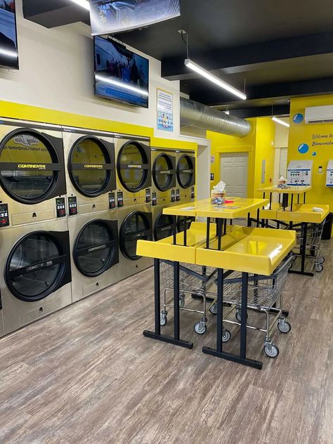 Wash and Fold Laundry Service in Bridgeport Self Service Laundry Shop Design, Luxury Laundromat, Laundry Business Design, Laundry Store Design Ideas, Laundry Interior Design, Laundromat Design, Laundry Service Business, Commercial Laundry Service, Laundromat Business