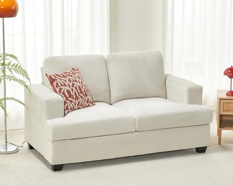 Sofa, Comfy Sofa Couch with Extra Deep Seats, Modern Sofa- Loveseat, Couch for Living Room Apartment Lounge, Beige Chenille Apartment Lounge, Sofa Comfy, Loveseat Couch, Couch For Living Room, Living Room Apartment, Modern Sofa Couch, Chenille Sofa, Couch And Loveseat, Comfy Couch