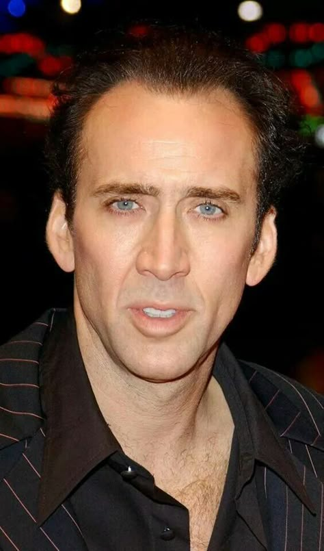 Sandra Bullock Kids, Nickolas Cage, Nicholas Cage Face, Bad Hairline, Nic Cage, Nicholas Cage, Bad Haircut, Hollywood Men, Male Actors