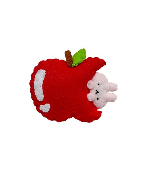 Easy Felt Crafts Free Pattern, Felt Aesthetic, Felt Sewing Projects, Felt Charms, Felt Apple, Apple Png, Fruit Icons, Apple Stickers, Cute Sewing Projects