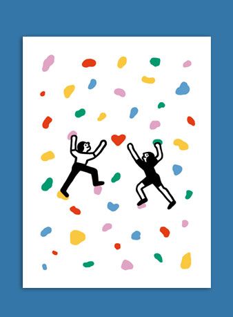 Draw Love, Climbing Art, Instagram Branding Design, Barcelona Catalonia, Cute Couple Gifts, Wall Drawing, Climbing Wall, Illustrator Illustration, Card Patterns