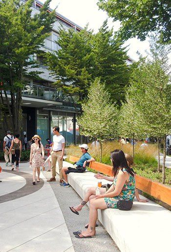 Benches at the Mid Main Park at Main St. 18th Ave, Vancouver BC. Click for details via The Dirt visit our Street Furniture board http://www.pinterest.com/slowottawa/street-furniture/ Sitting Wall, Campus Landscape, Urban Landscape Design, London Garden, Public Realm, Lan Can, Landscape Architecture Design, Urban Furniture, Landscape Features