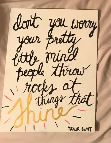 Taylor swift song lyrics painting canvas crafts Taylor Swift Lyric Painting Ideas, Song Lyric Paintings, Taylor Swift Sorority, Taylor Swift Canvas Painting Easy, Taylor Swift Painting Easy, Taylor Swift Inspired Paintings, Taylor Swift Canvas Painting, Ours Taylor Swift Lyrics, Song Lyrics Painting