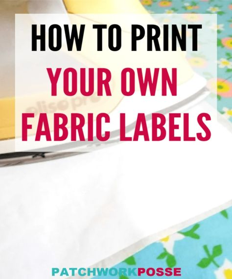 Sewing Kit Tutorial, Travel Sewing Kit, Printable Fabric, Sewing Labels, How To Make Labels, Labels Diy, Diy Bricolage, Freezer Paper, Quilt Labels