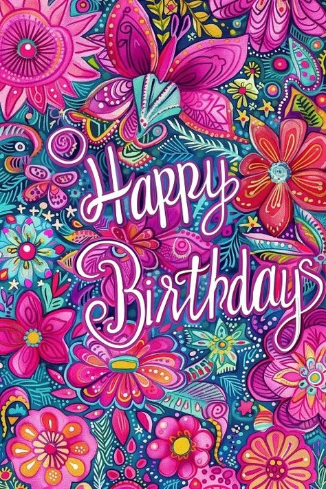 Free Happy Birthday Flowers Background Happy Birthday Hippie, Free Happy Birthday Images, Birthday Greetings For Facebook, Cool Happy Birthday Images, Animated Happy Birthday Wishes, Happy Birthday Flowers, Bday Wishes, Birthday Greetings Friend, Birthday Friend