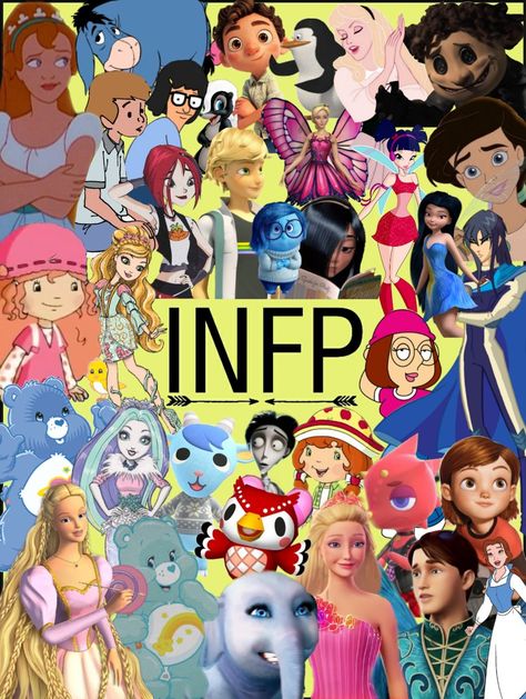 A bunch of cartoon/animated characters with the infp personality type. #infp #pdb #PDB #INFP #character #cartoon #personalitytype #mediator Infp Cartoons Character, Infp Personality Anime, Infj Cartoons Character, Infp Characters Disney, Infp Movie Characters, Infp Characters Fictional, Infp Personality Characters, Infp Personality Funny, Infp Villain