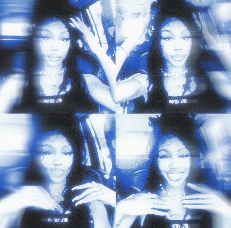 Sza, blue, widget, y2k, futuristic, blurred, SOS Blue Widget Y2k, Sza In Blue, Sza Aesthetic Blue, Widget Y2k, Sza Aesthetic Wallpaper Blue, Y2k Blue Aesthetic, Y2k Futuristic, Sza Singer, Blue Widget