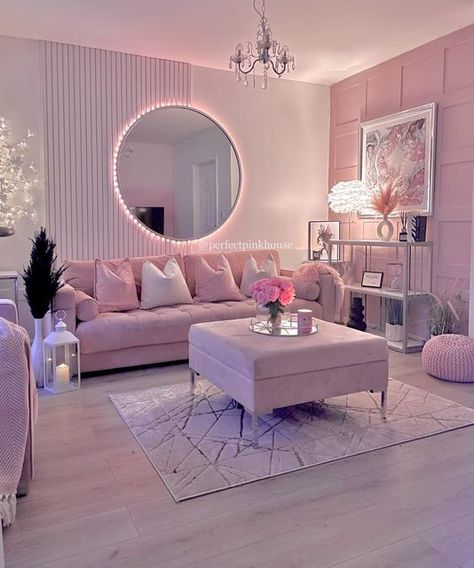 Pink Bedroom Accessories, Pink House Interior, Black Room Decor, Pink Living Room Decor, Luxury Room Bedroom, Pink Bedroom Decor, Pink Room Decor, Dream Apartment Decor, Glam Living Room