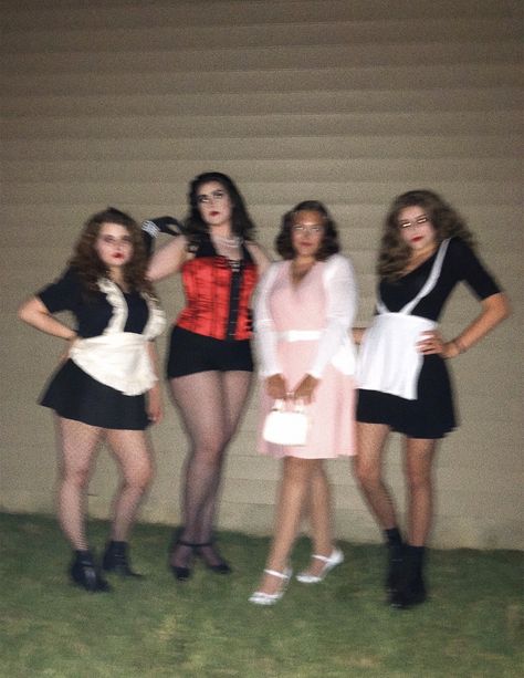 Rocky Horror Picture Show Group Costume, Janet Costume Rocky Horror, Rocky Horror Janet Costume, Easy Rocky Horror Costume, Rocky Horror Outfit Ideas Women, Rocky Horror Picture Show Costume Ideas, Rocky Horror Halloween Costume, Rocky Horror Picture Show Outfit Ideas, Janet Rocky Horror Costume