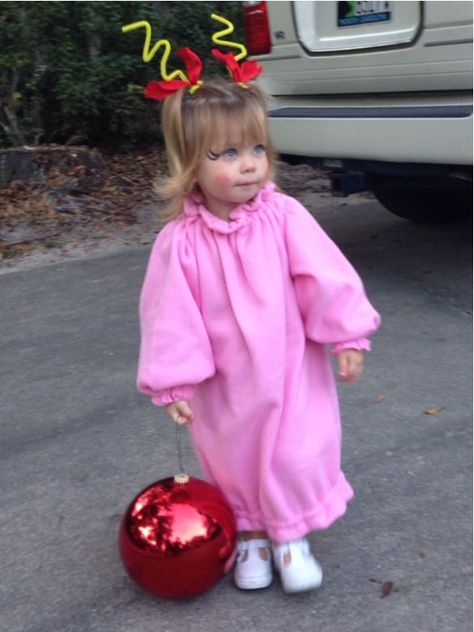 Cindy Lou Who Toddler Costume, Cindy Lou Birthday Party, Cindy Lou Who Hair Toddler, Cindy Lou Who Costume Diy Women, Cindy Lou Hoo, Whoville Costumes, Cindy Lou Who Hair, Cindy Lou Who Costume, Whoville Hair