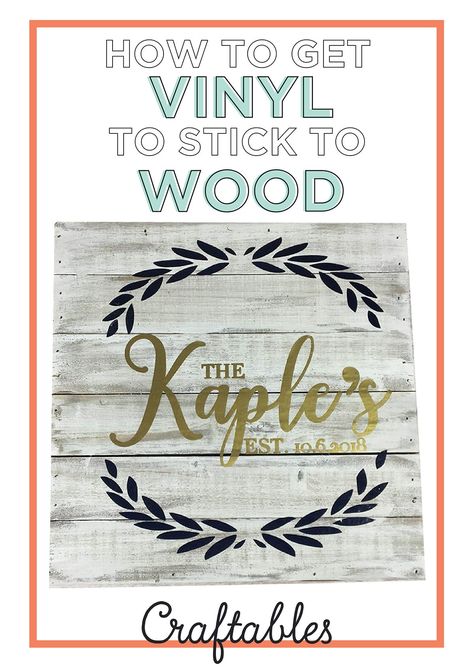 How To Apply Vinyl To Wood, Wood Sign Diy, Diy Organizer, Cricut Projects Beginner, Diy Wood Signs, Cricut Craft Room, Vinyl Signs, Cricut Projects Vinyl, Vinyl Crafts