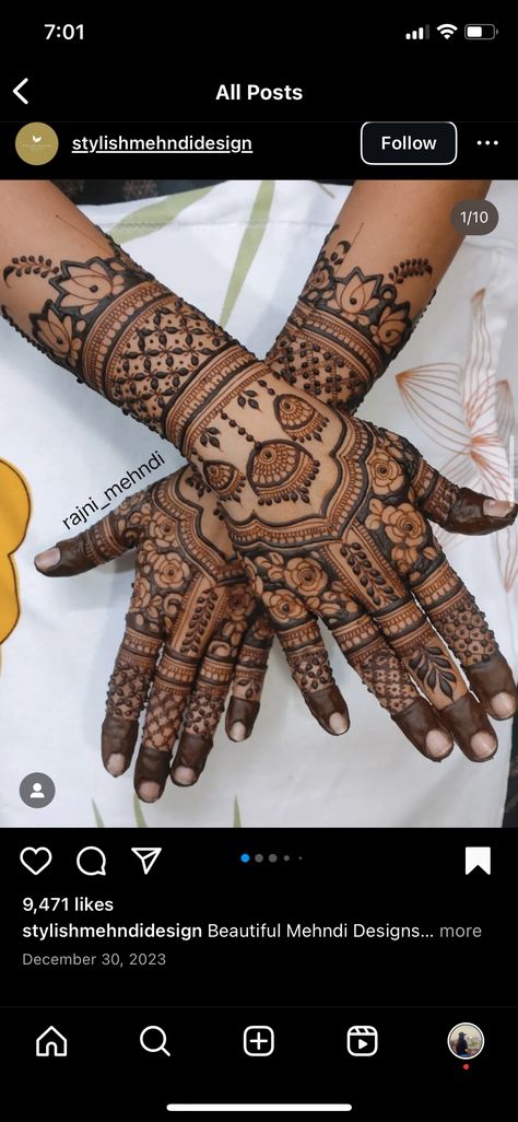 Heavy Back Hand Mehndi Designs, Karwa Chauth Mehendi Designs Latest Easy, Full Hand Mehndi Designs Back Side, Mehndi Design Heavy, Karwa Chauth Mehendi, Mehandi Ideas, Palm Mehndi, Mehandhi Designs, Bride Design